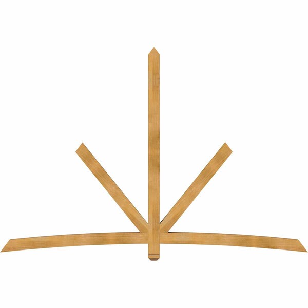 Ekena Millwork Alberta Rough Sawn Timber Gable Bracket, Western Red Cedar, 108"W x 72"H x 4"D x 4"F, 16/12 Pitch GBW108X72X0404ALB00RWR - main